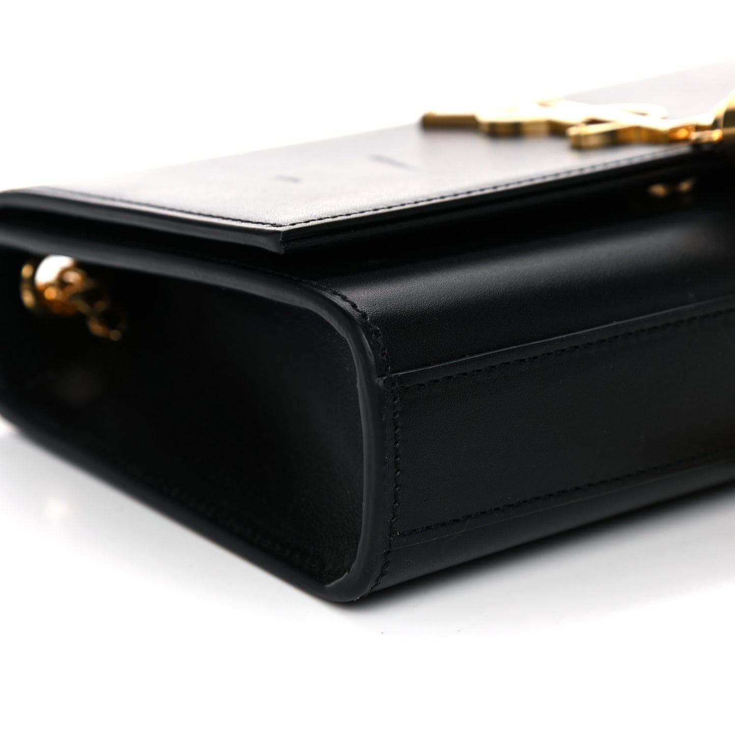 Calfskin Small Classic Monogram Kate Tassel Satchel Black