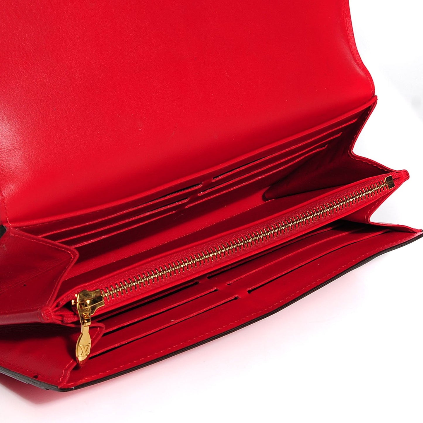 Patent Sweet Monogram Sarah Wallet Pomme D'Amour