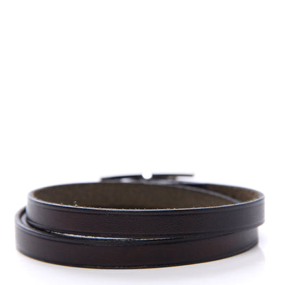 Hermes Swift Hapi 3 MM Triple Tour Bracelet S Black 3 of 5