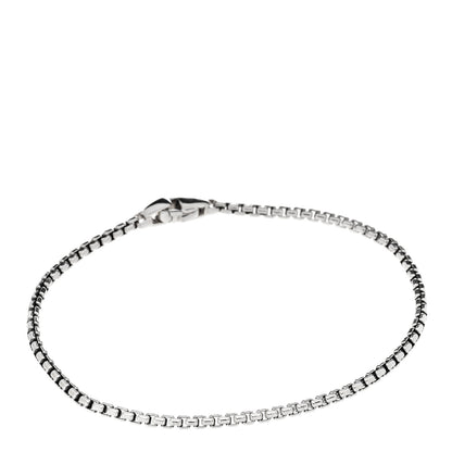 David Yurman Sterling Silver 2.7mm Box Chain Bracelet 1 of 3