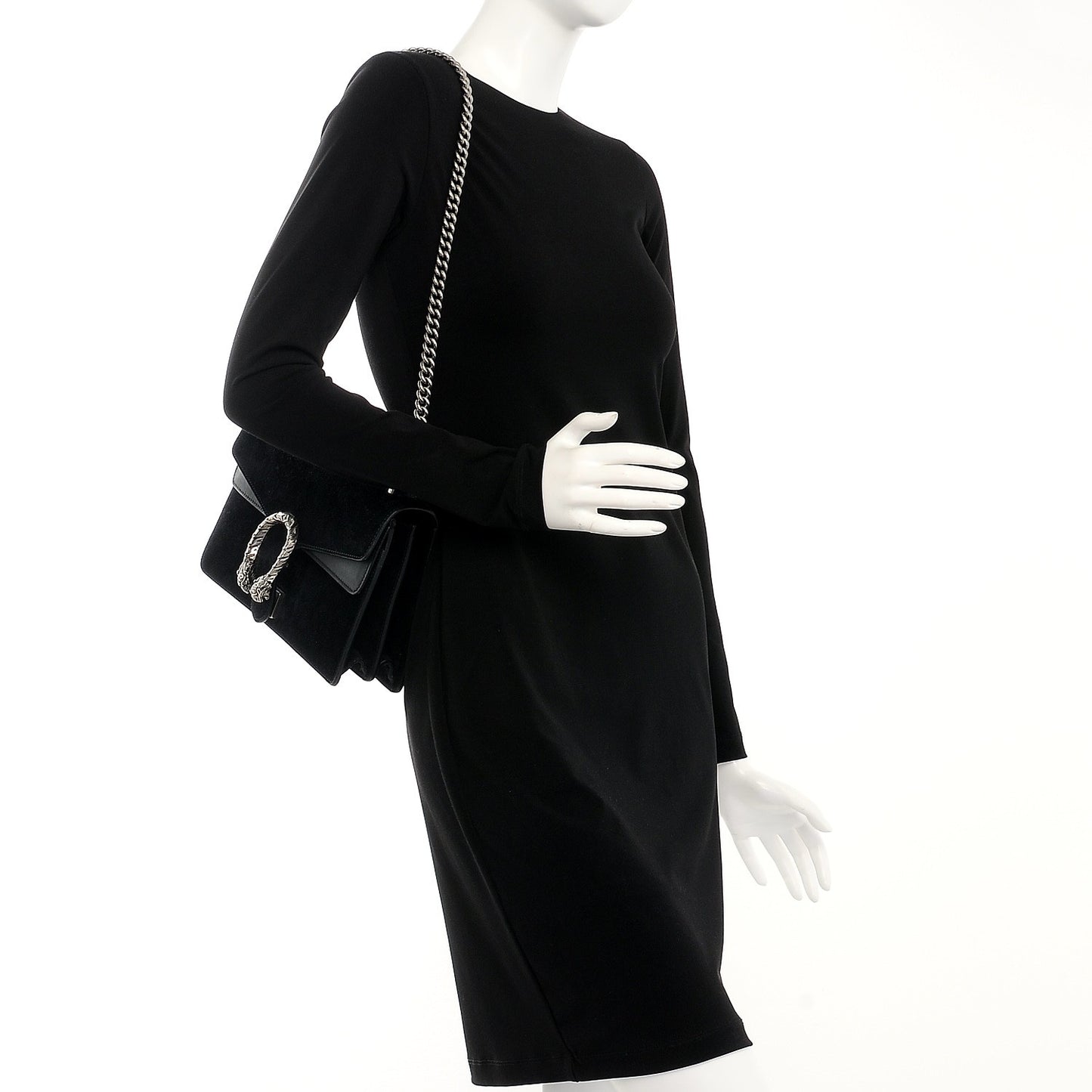 Suede Small Dionysus Shoulder Bag Black