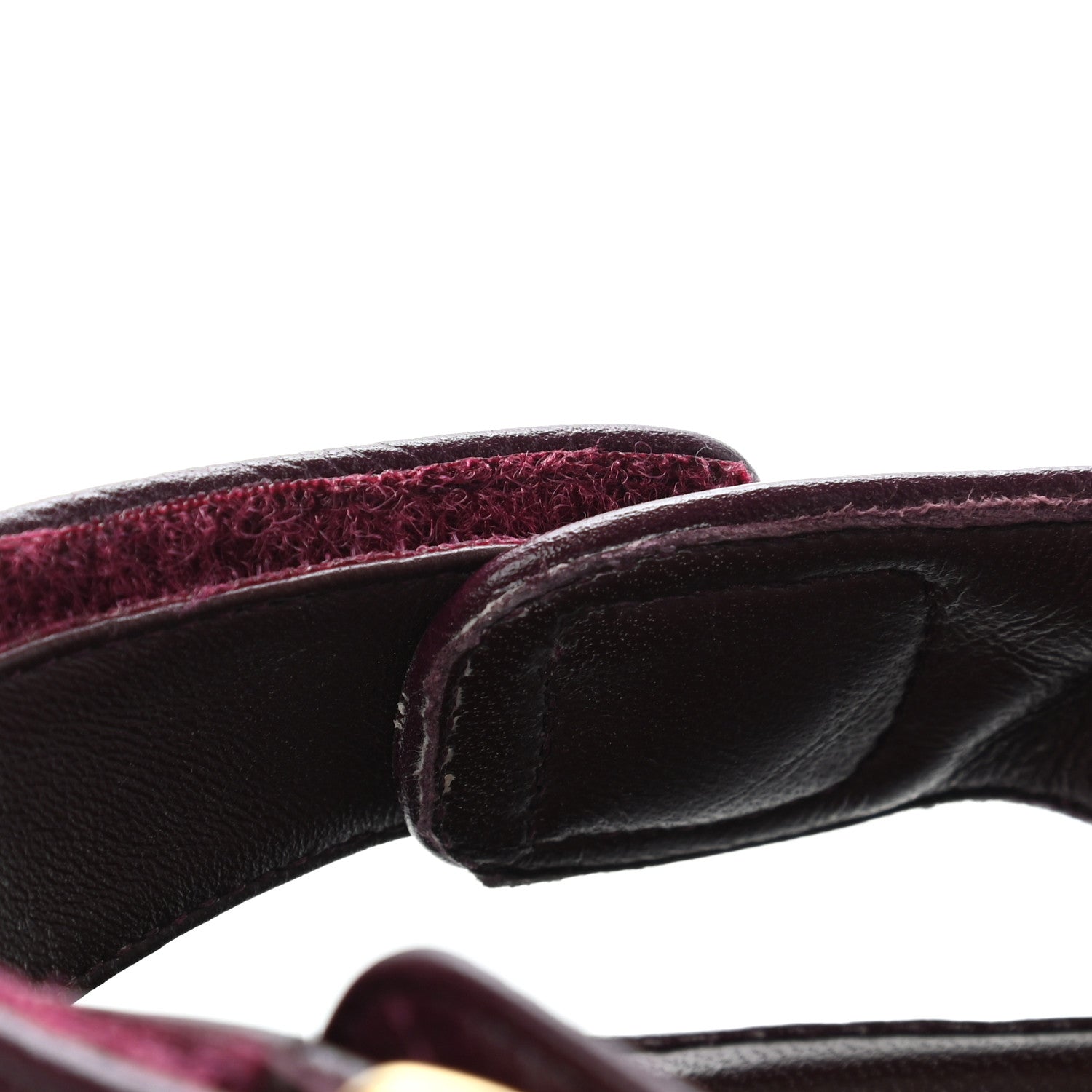 Chanel Grained Calfskin Velcro Dad Sandals 39 Maroon 13 of 13