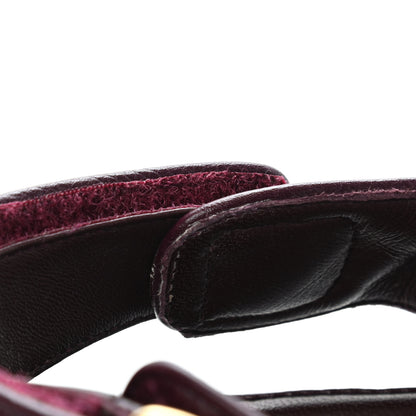 Chanel Grained Calfskin Velcro Dad Sandals 39 Maroon 13 of 13