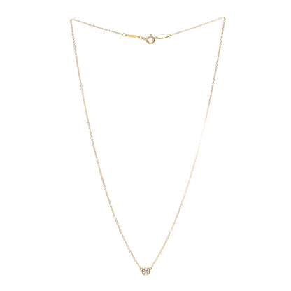 Tiffany 18K Yellow Gold Diamond .15ct Elsa Peretti Diamonds by the Yard Pendant Necklace 3 of 4
