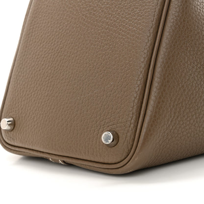 Hermes Taurillon Clemence Picotin Lock 18 PM Etoupe 11 of 12