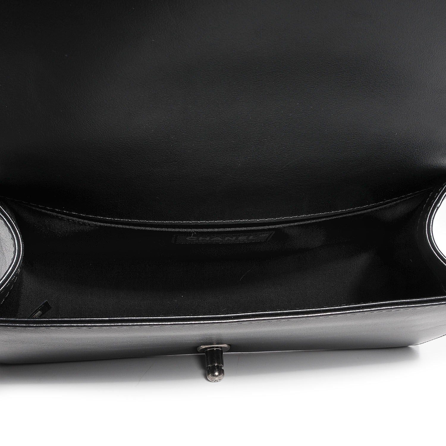 Chanel Calfskin Quilted Medium Top Handle Boy Flap Black 8 of 9