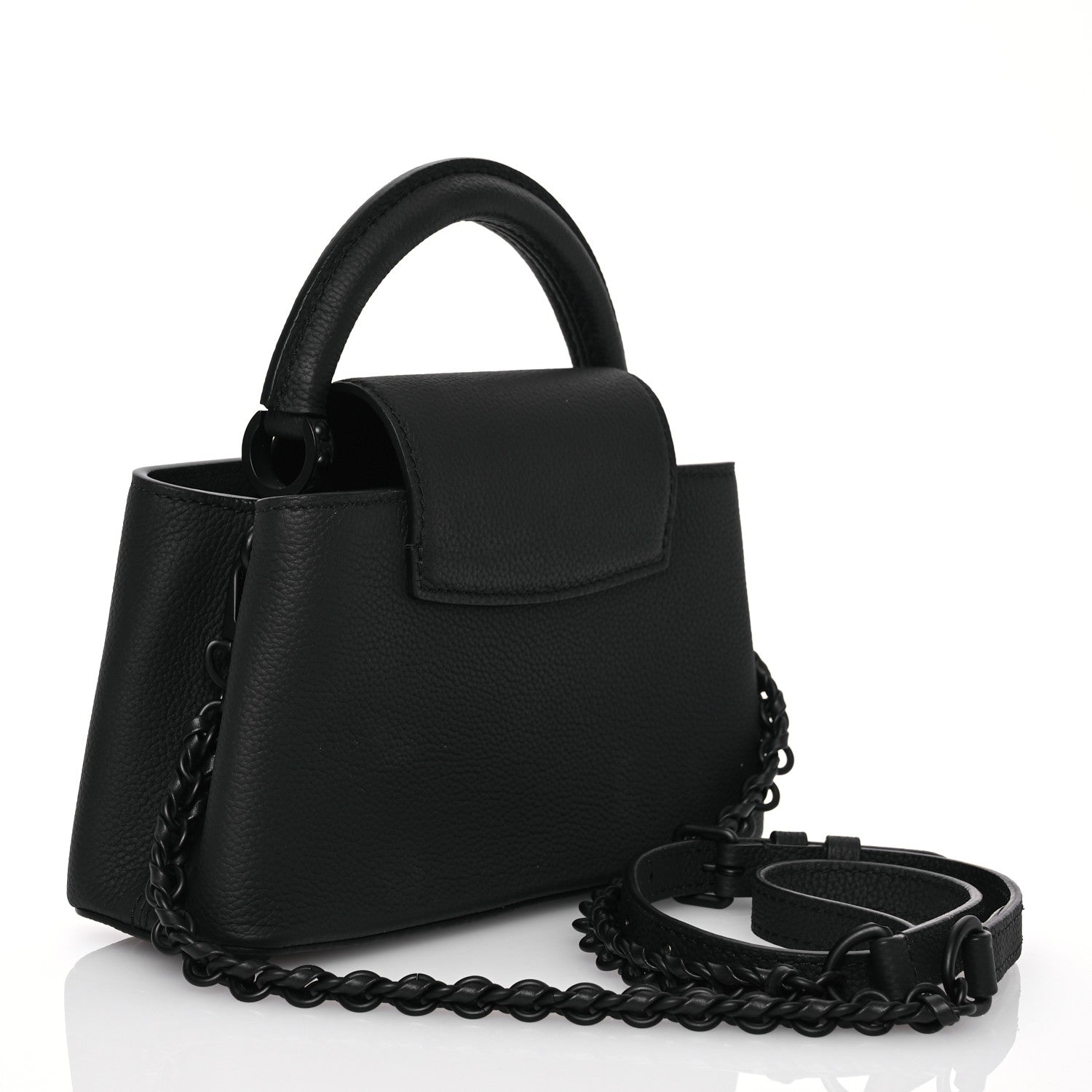 Louis Vuitton Taurillon Capucines East West Mini Matte Black 3 of 17