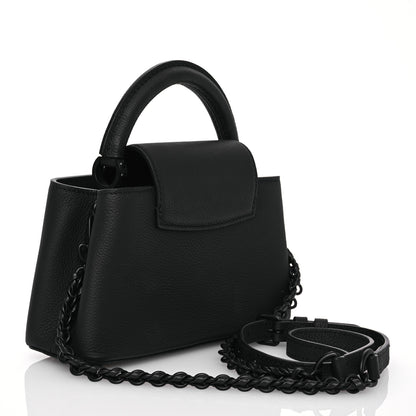 Louis Vuitton Taurillon Capucines East West Mini Matte Black 3 of 17