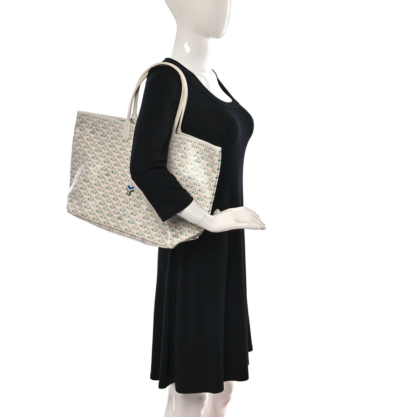 Goyardine Saint Louis Claire Voie PM White Opaline