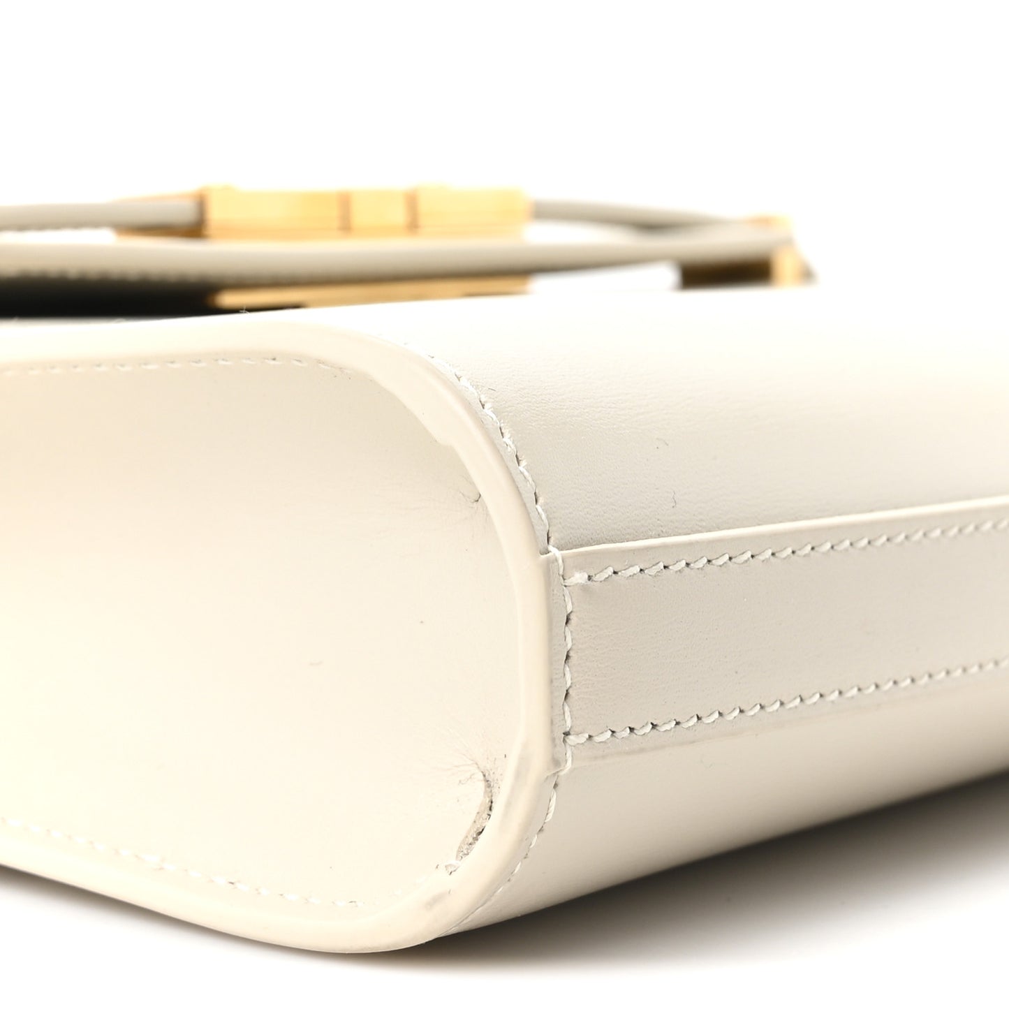 Smooth Calfskin Mini Manhattan Shoulder Bag Blanc Vintage