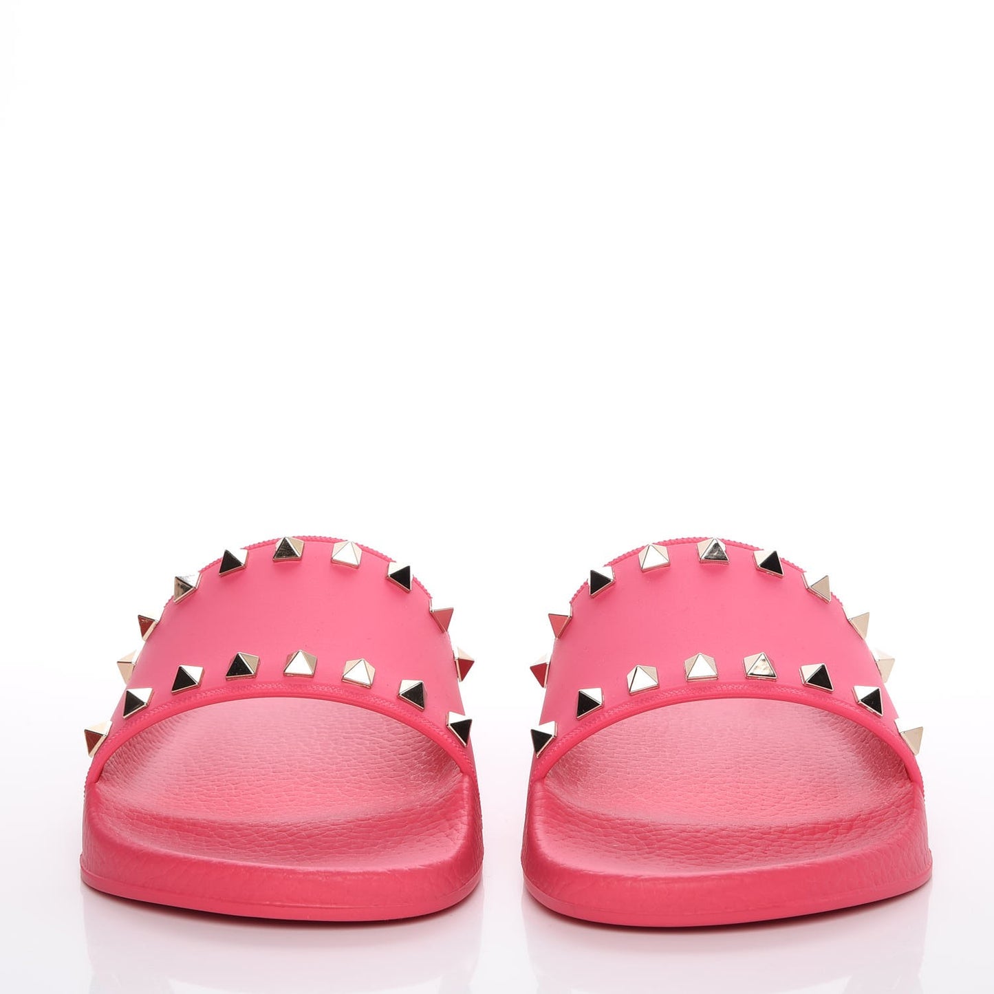 Rubber Rockstud Slide Sandals 39 Shadow Pink