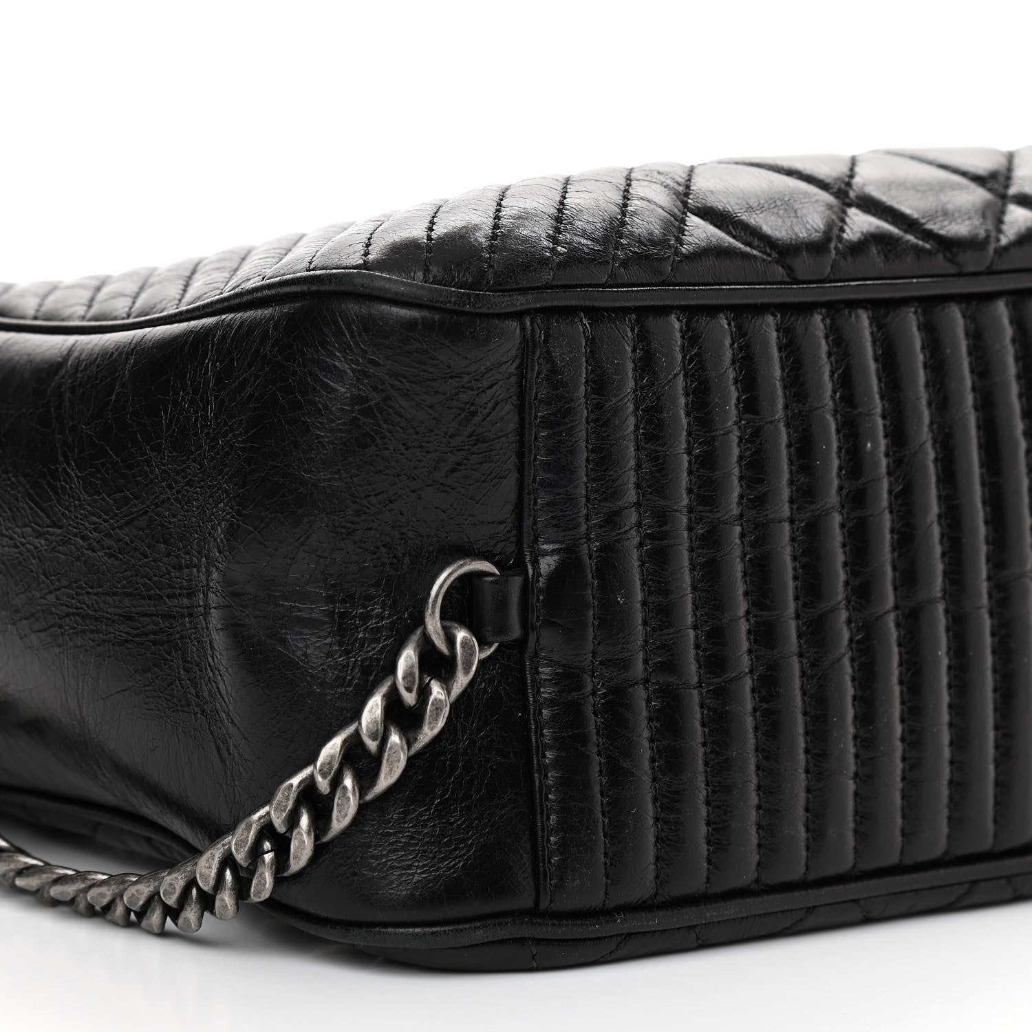 Chanel Glazed Calfskin Small Coco Boy Camera Case Black 9 of 10
