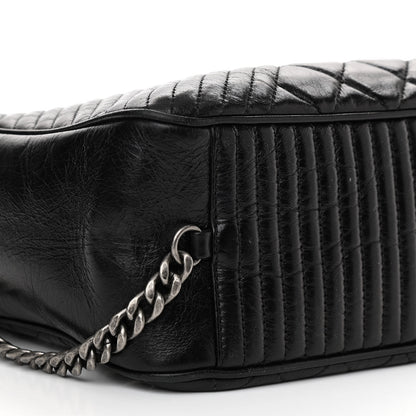 Chanel Glazed Calfskin Small Coco Boy Camera Case Black 9 of 10