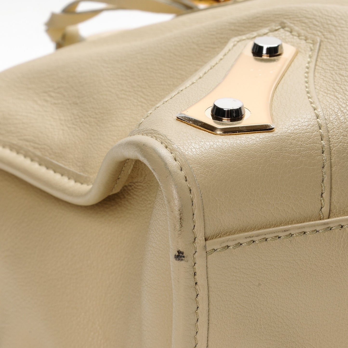 Veau Amp Plate Gold Hardware City Beige Argile
