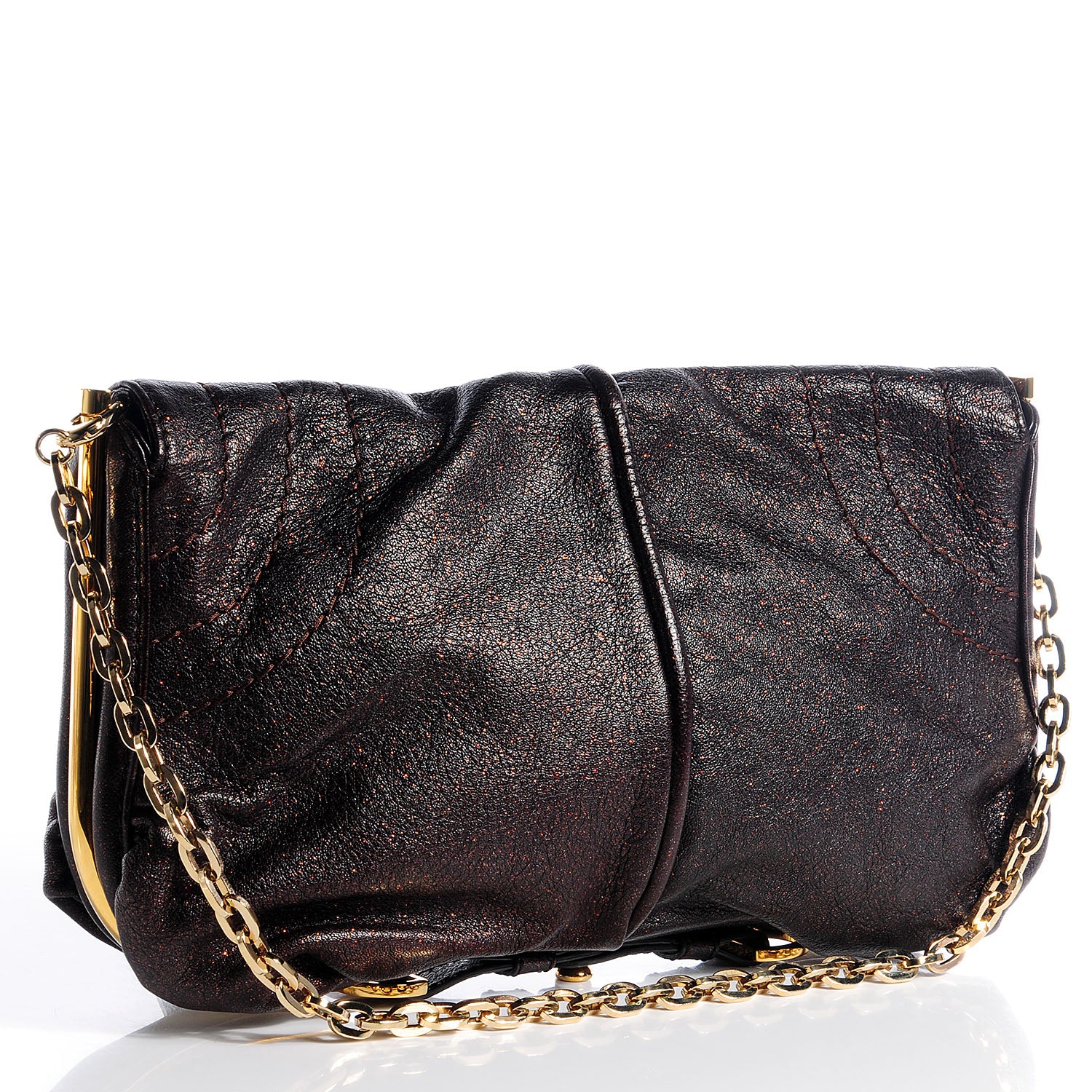 Jimmy Choo Glitter Calfskin Arad Brown 3 of 8