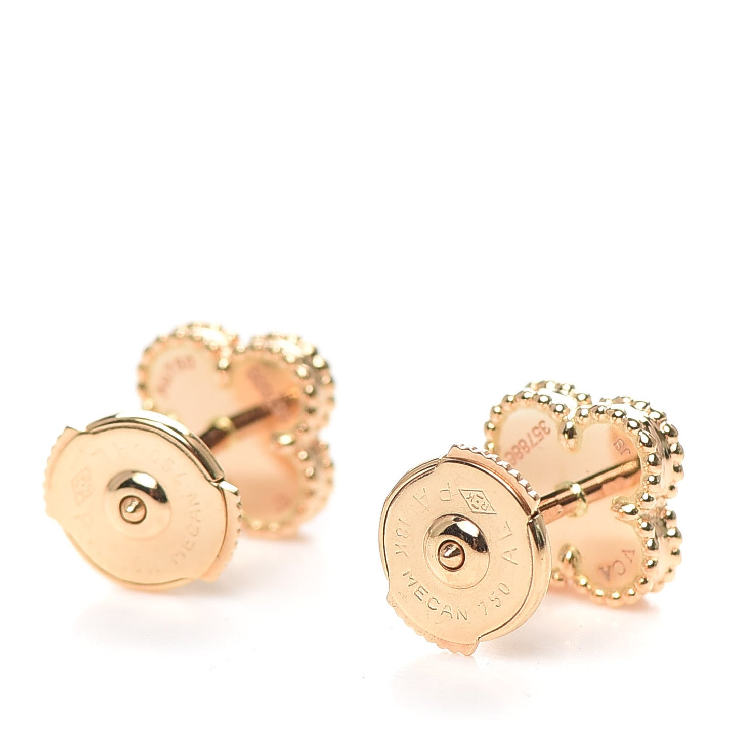 18K Rose Gold Carnelian Sweet Alhambra Earrings