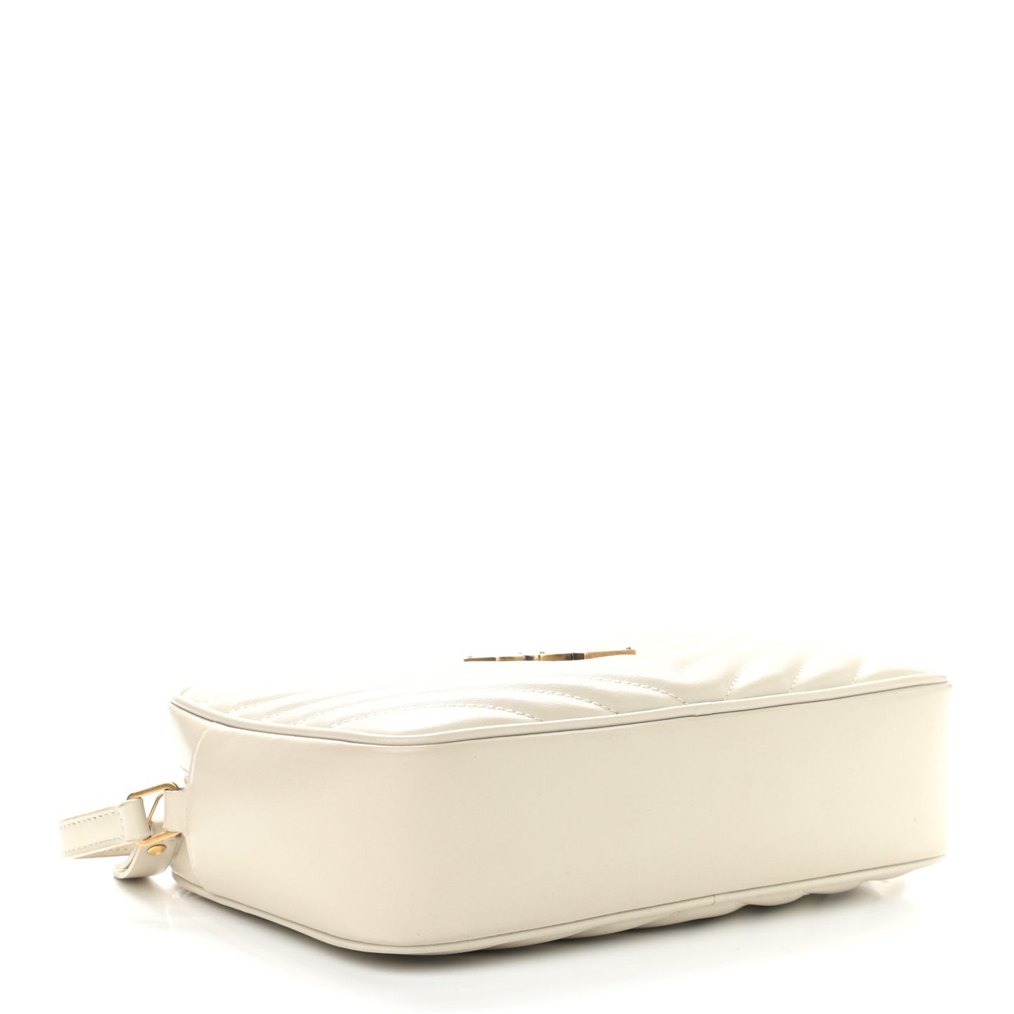 Calfskin Matelasse Monogram Lou Camera Bag Crema Soft