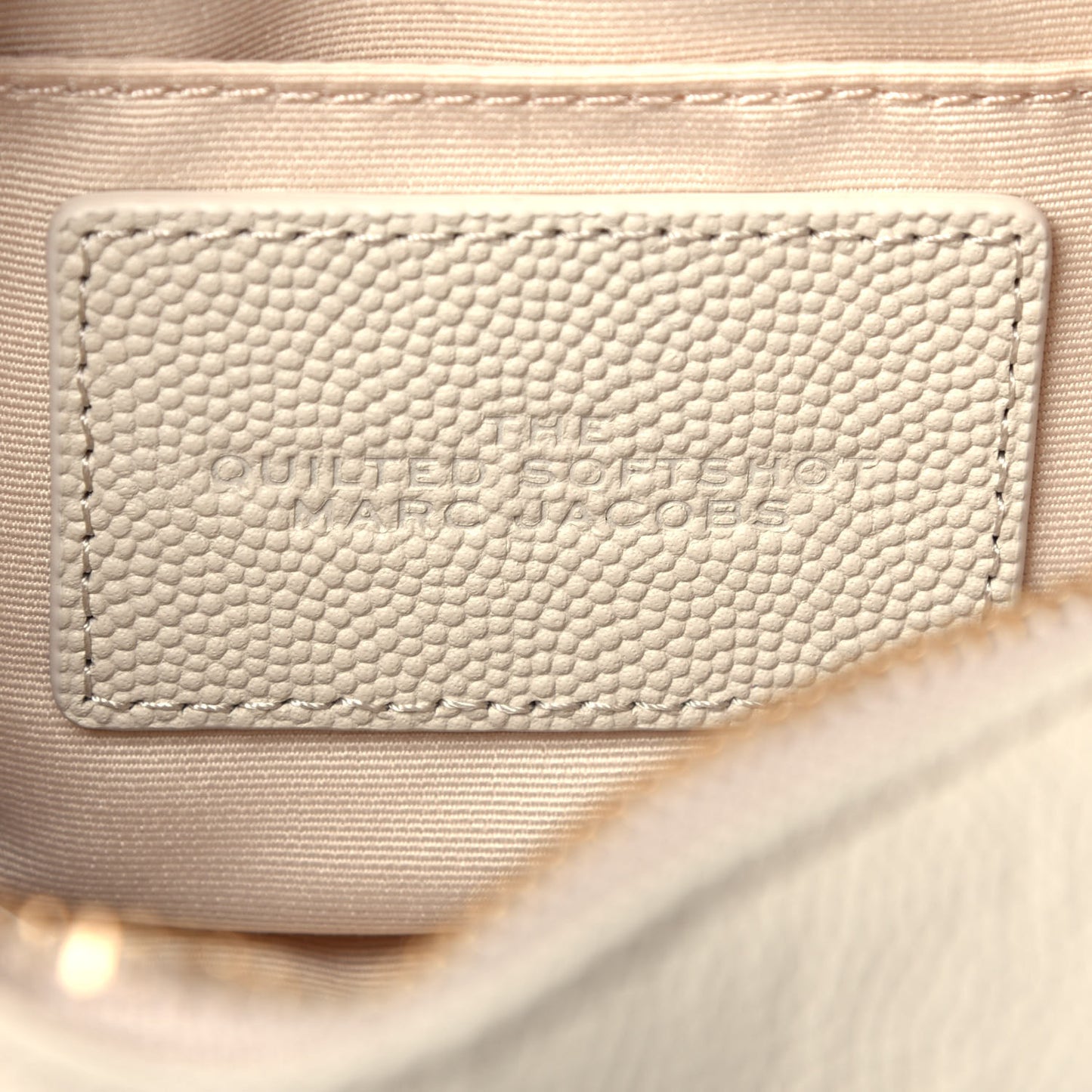 Calfskin Quilted Pearl The Softshot 17 Crossbody Oatmilk