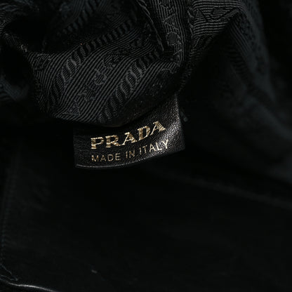 Prada Nappa Antique Side Zip Shoulder Bag Black 7 of 12