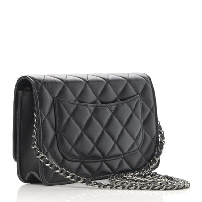 Chanel Aged Calfskin Quilted Reissue Wallet On Chain WOC Black 3 of 11