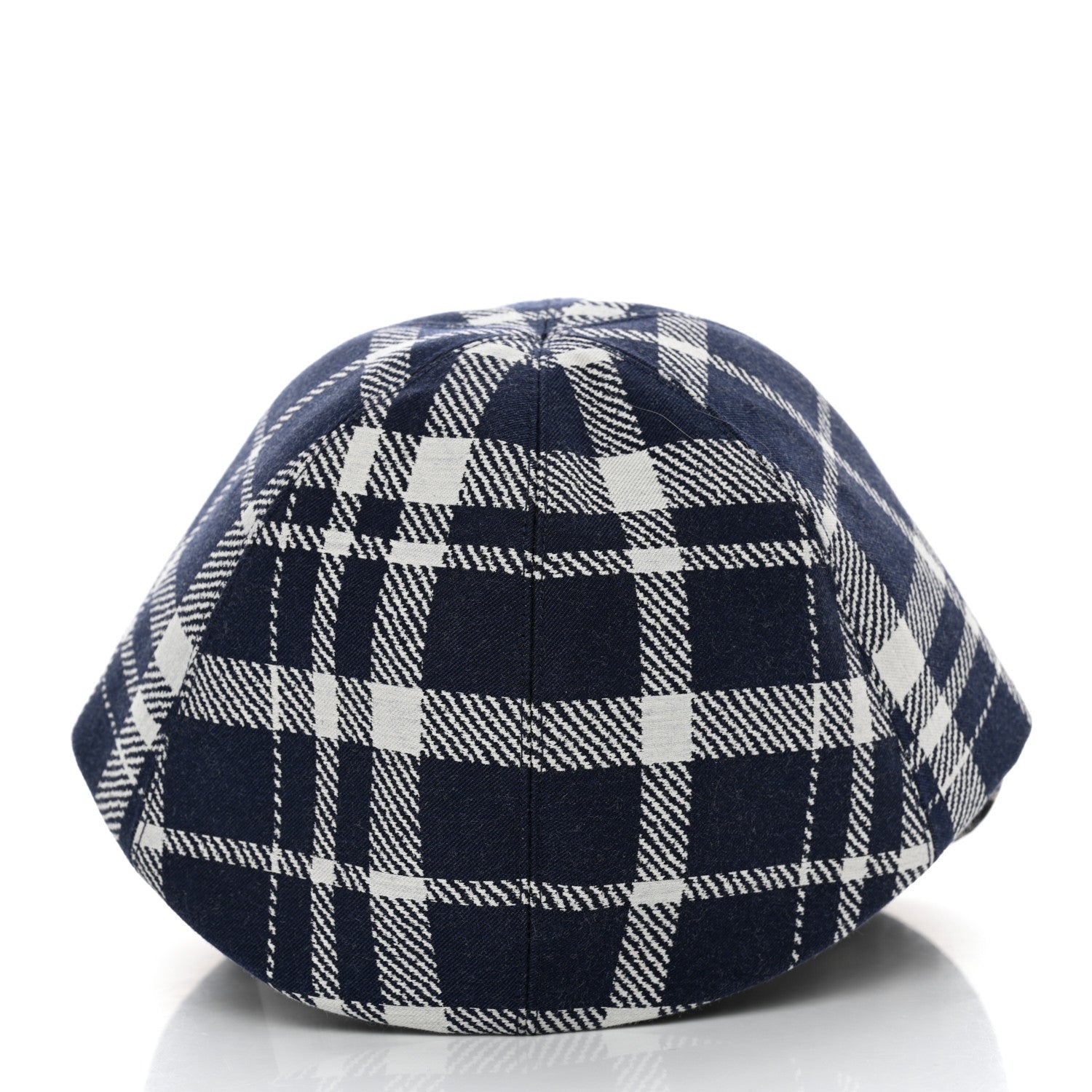 Christian Dior Polyester Cotton Check'N'Dior Oblique School Cap 57 Navy Blue 6 of 9
