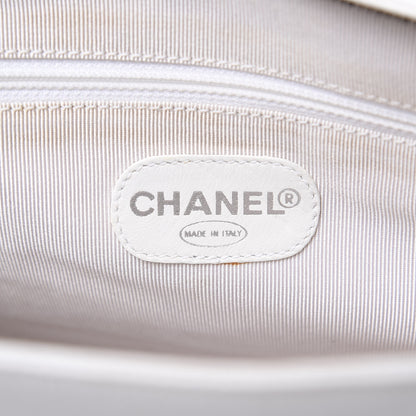 Chanel Caviar Logo Shoulder Bag White 6 of 16