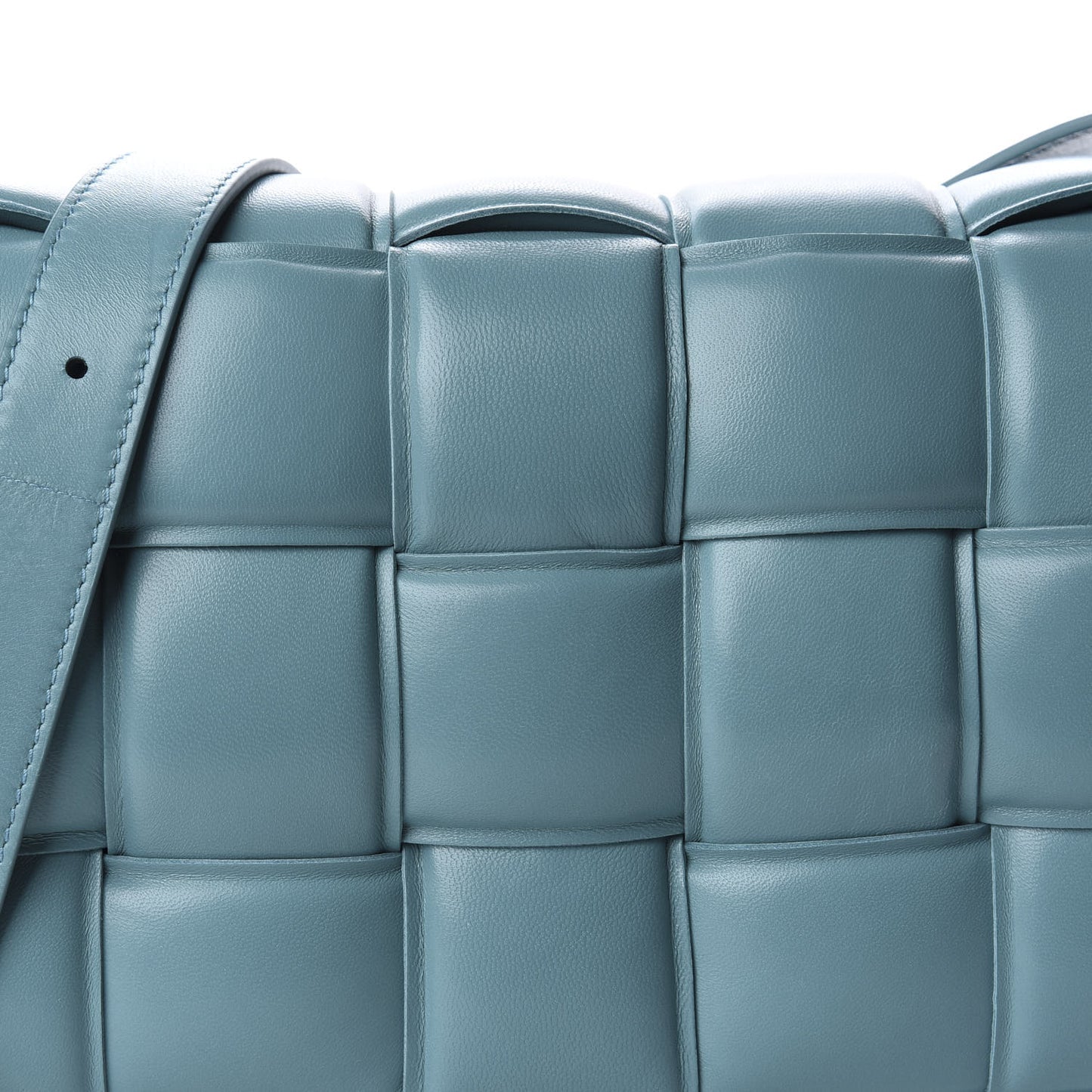Nappa Maxi Intreccio Padded Cassette Crossbody Bag Linoleum
