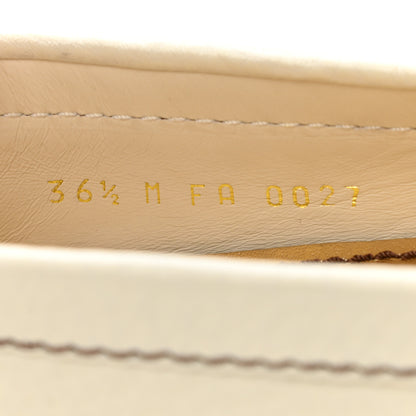Louis Vuitton Calfskin Mens Monte Carlo Car Shoe Moccasin Loafers 36.5 White 8 of 10
