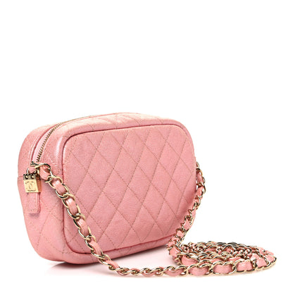 Chanel Iridescent Caviar Quilted Small Timeless Camera Case Pink 3 of 10
