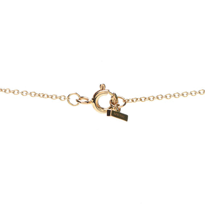 Tiffany 18K Yellow Gold Diamond Mother of Pearl Small T Circle Pendant Necklace 4 of 6