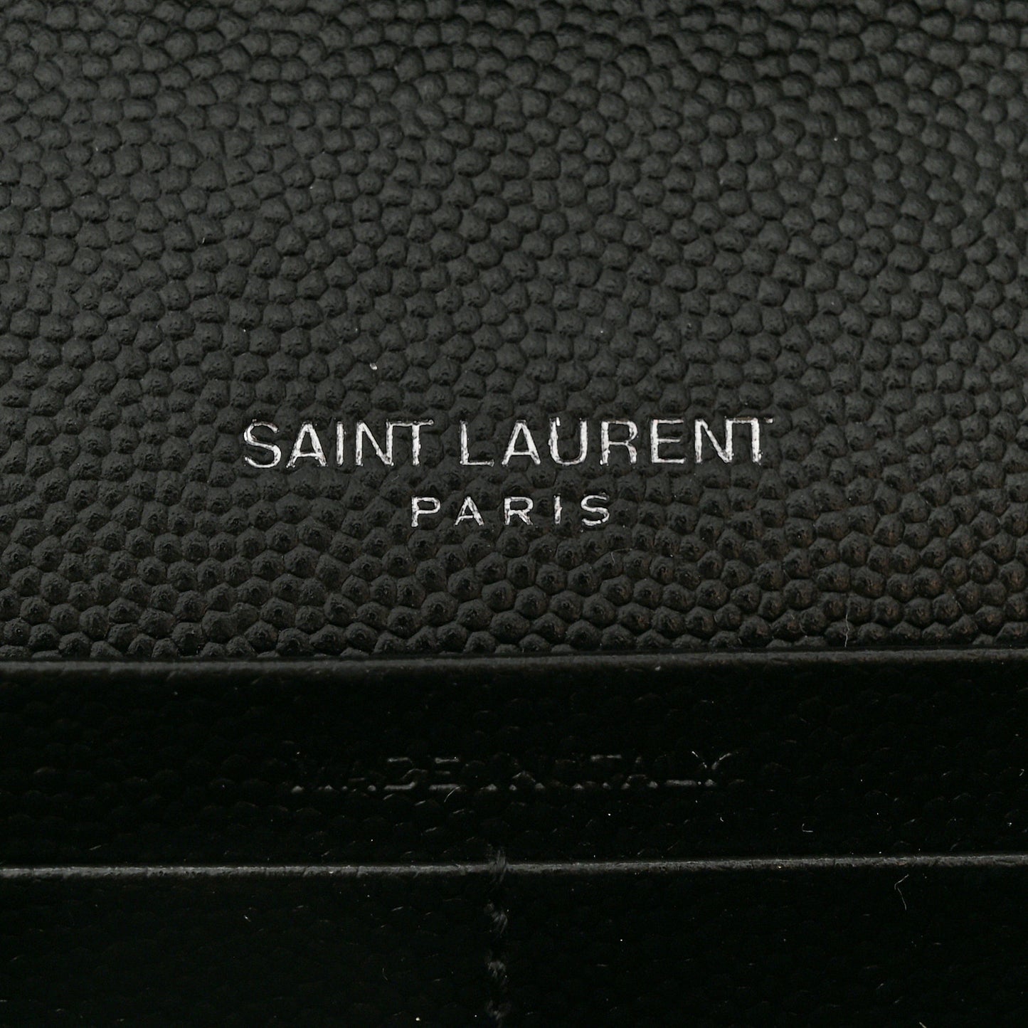 Grain De Poudre Matelasse Chevron Monogram Chain Wallet Black