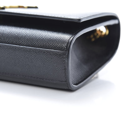 Saint Laurent Grain De Poudre Small Monogram Kate Satchel Black 10 of 10