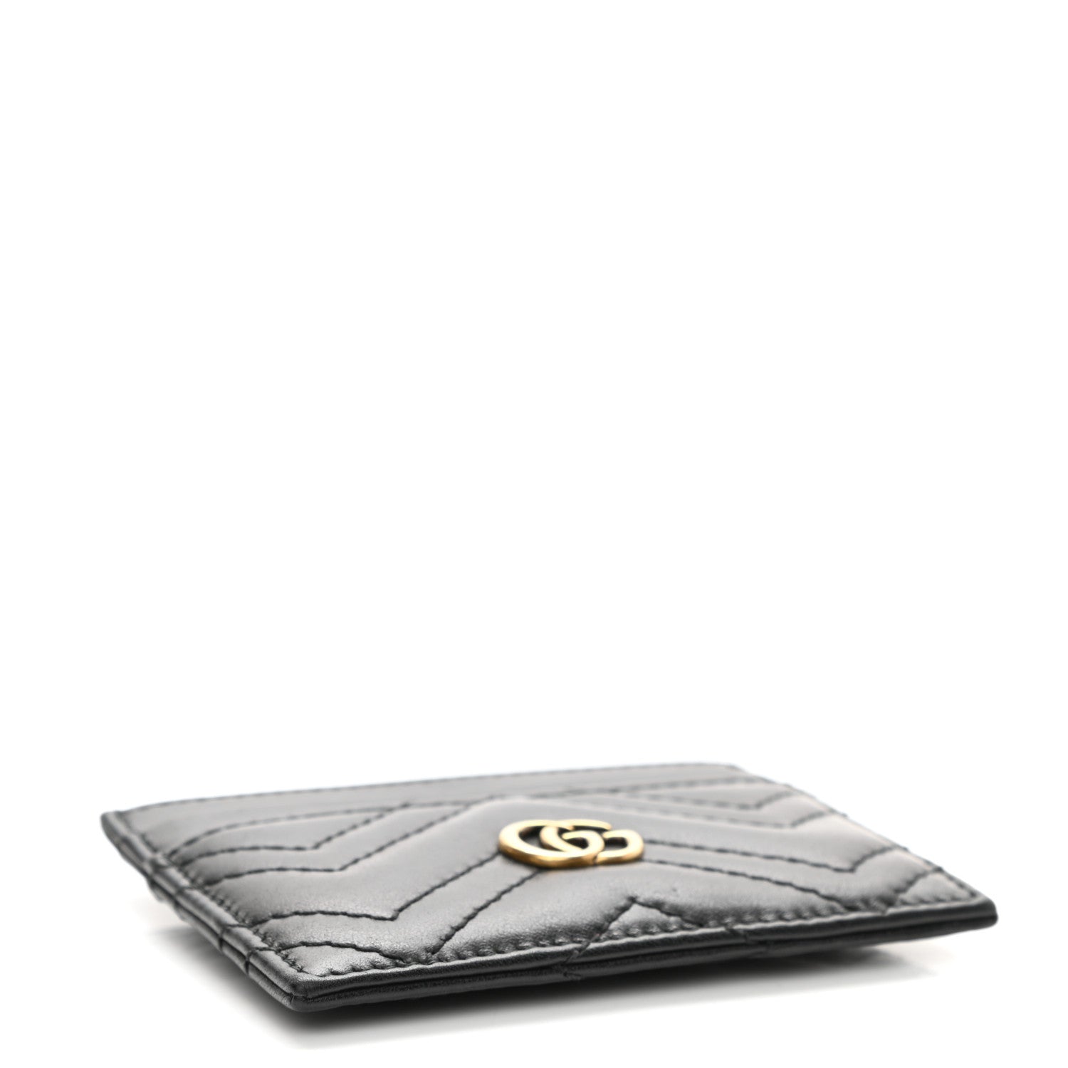 Gucci Calfskin Matelasse GG Marmont Card Holder Black 4 of 7