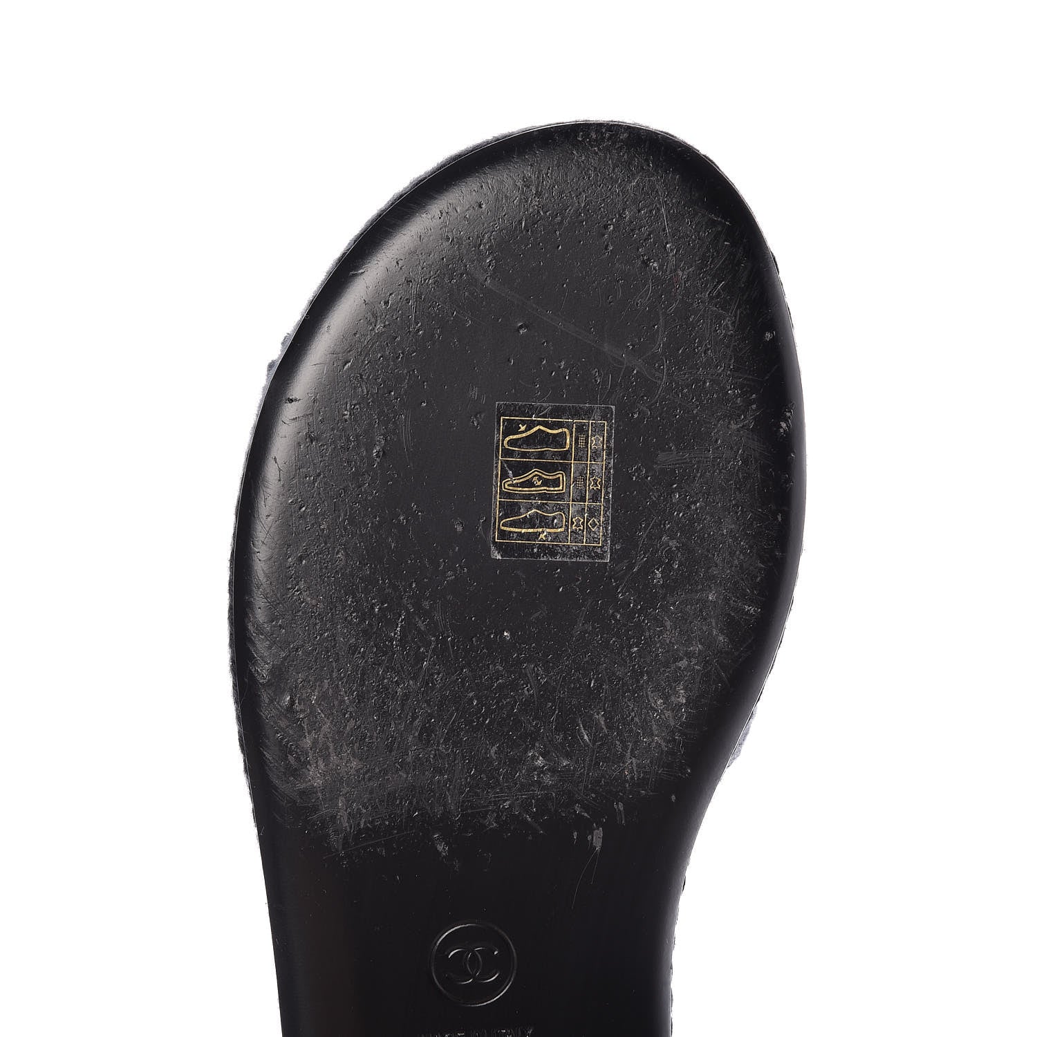 Chanel Cord CC Espadrille Slip On Sandals 40 Black 13 of 15