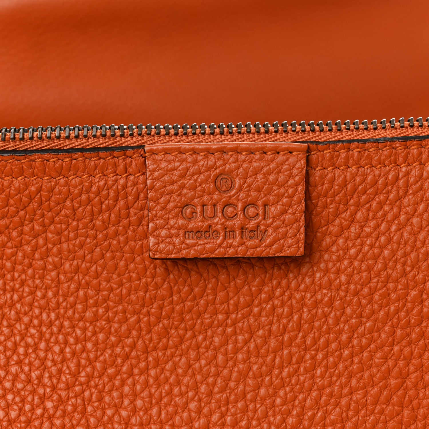 Gucci Soft Grained Calfskin Small Jackie Bucket Bag Orange 7 of 15
