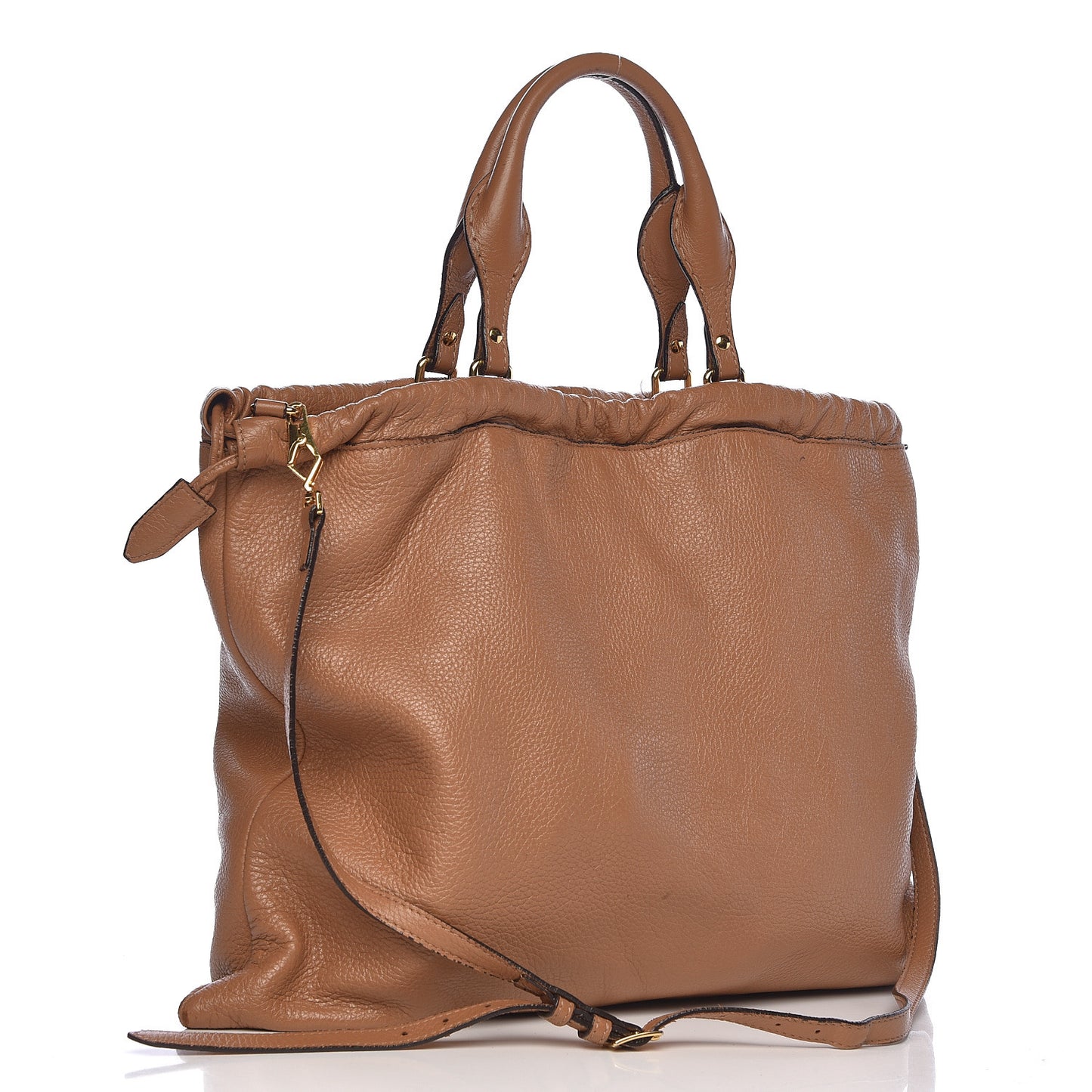Prorsum Deerskin Big Crush Tote Fudge