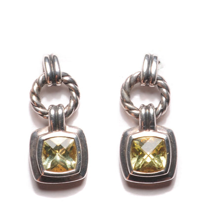 David Yurman Sterling Silver 18k Gold Lemon Citrine 7mm Renaissance Drop Earrings 1 of 4