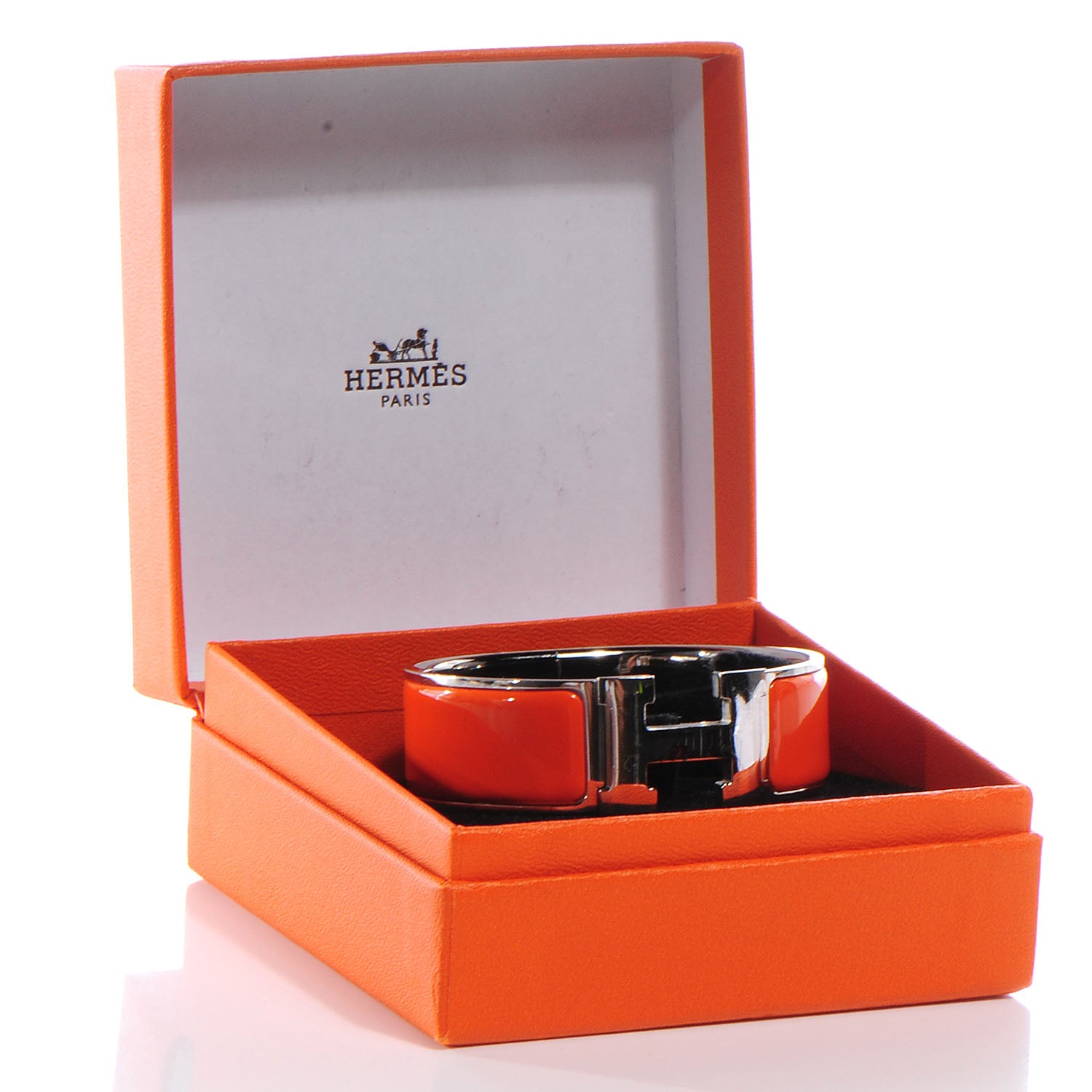 Hermes Enamel Wide Clic Clac H Bracelet PM Orange 5 of 5