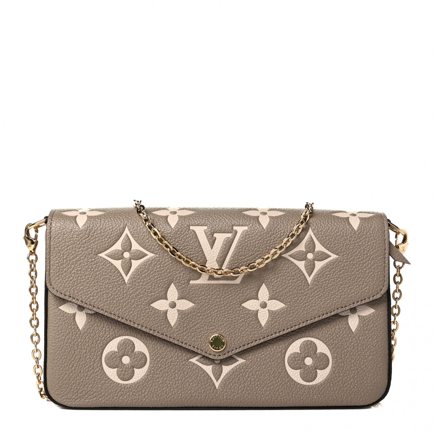 Louis Vuitton Empreinte Monogram Giant Felicie Pochette Tourterelle Creme 1 of 9