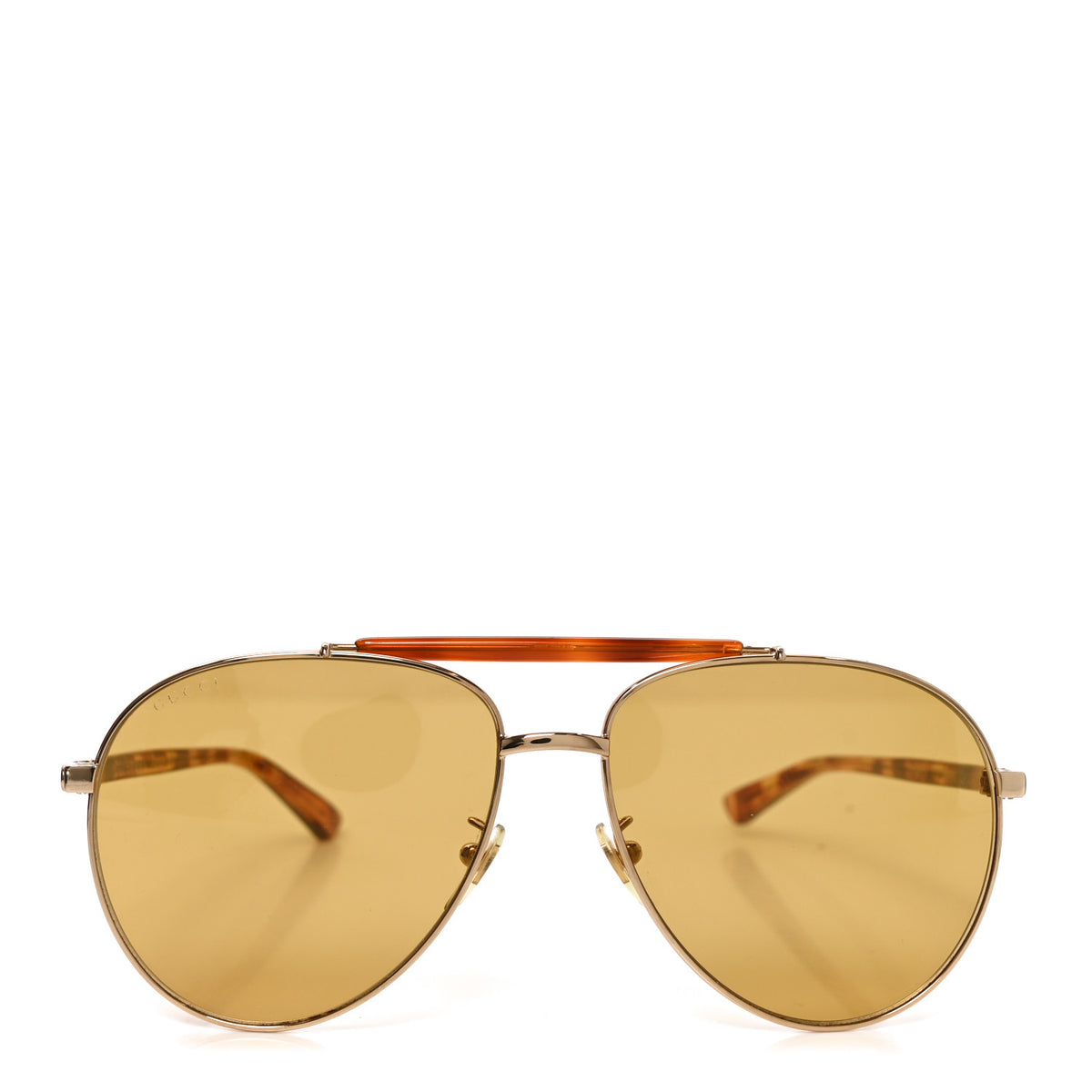 Gucci Aviator Sunglasses GG0014S Havana 2 of 7
