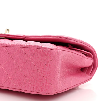 Chanel Caviar Quilted Medium Double Flap Pink 10 of 10
