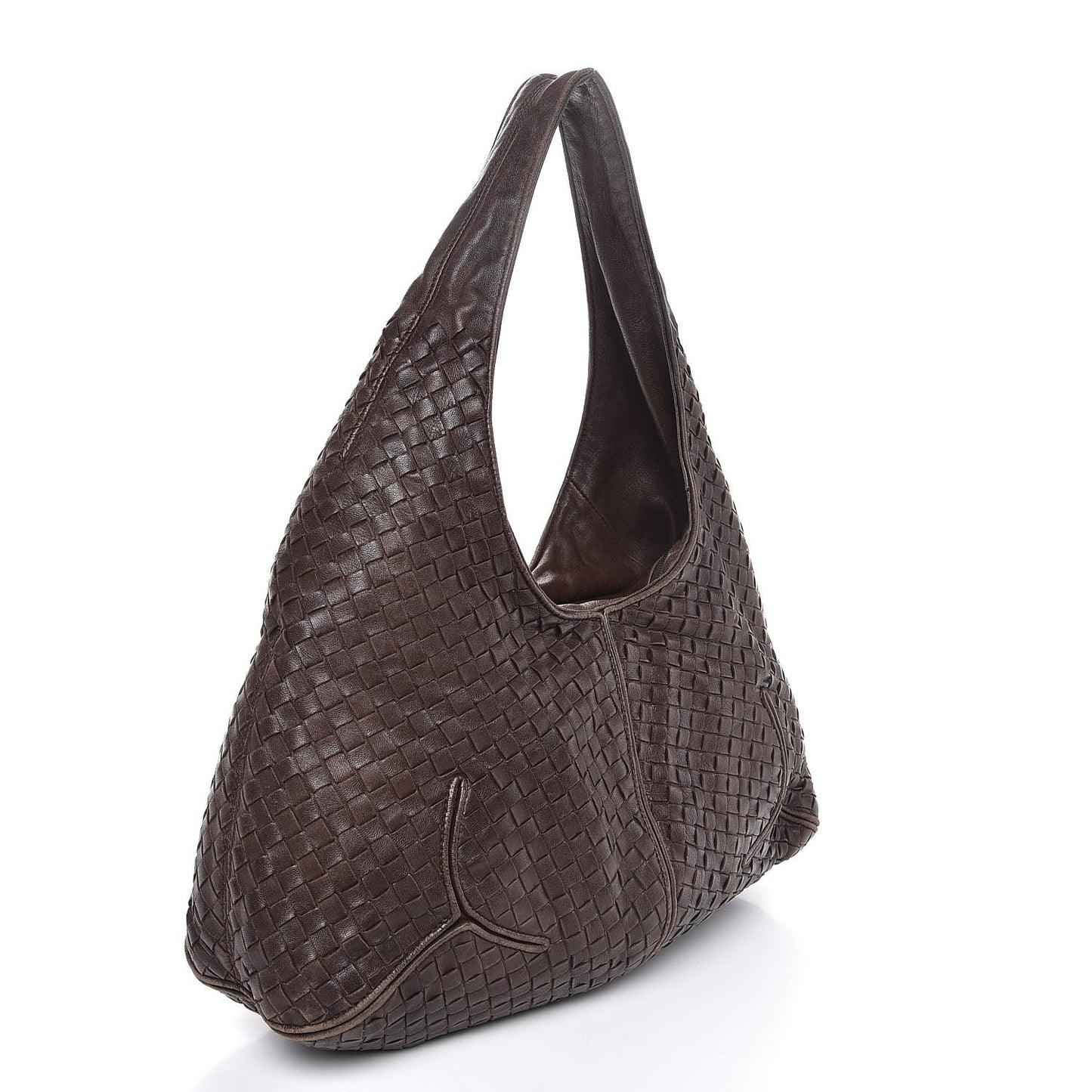 Nappa Intrecciato Ball Hobo Ebano