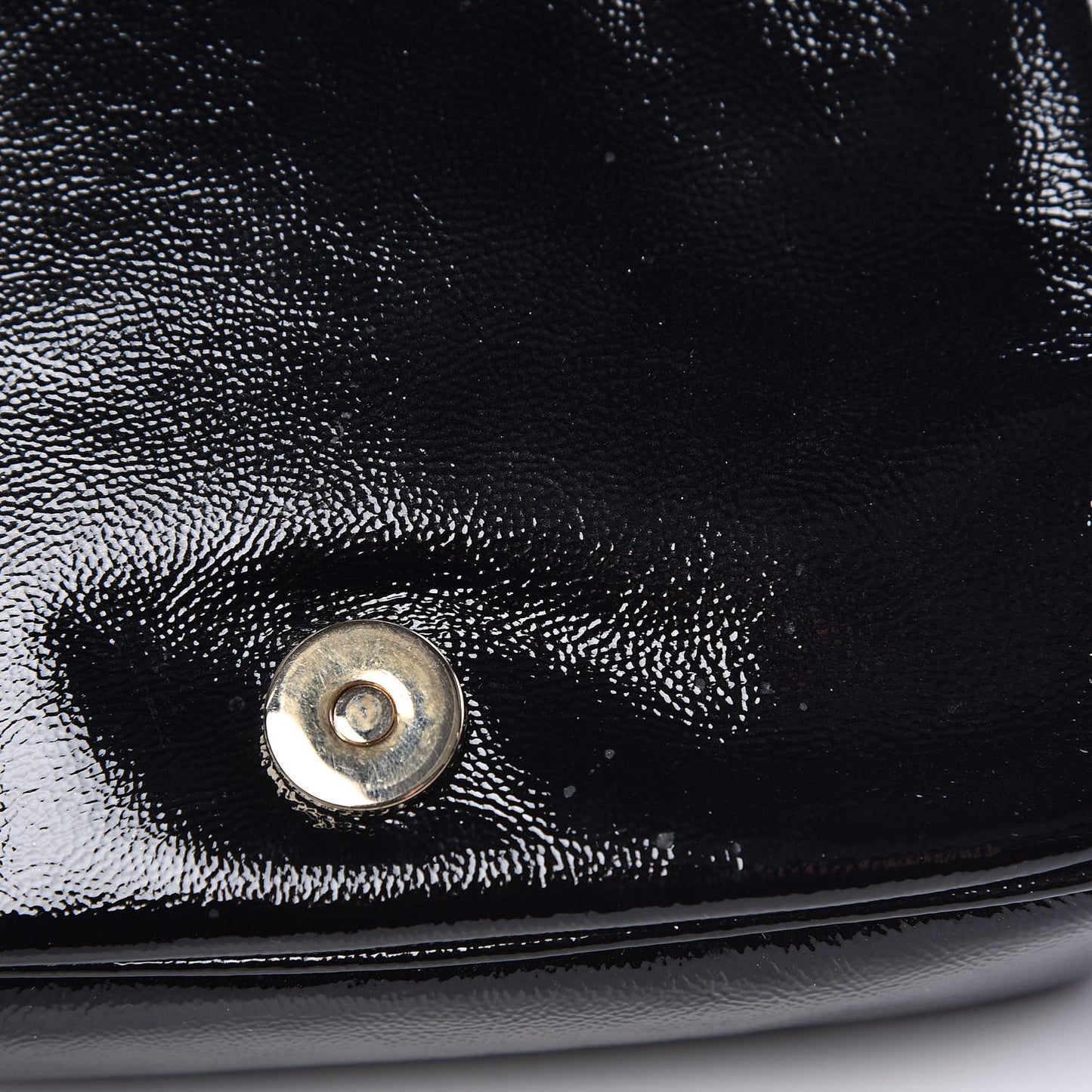 Vernice Naplack Small Soho Flap Crossbody Black