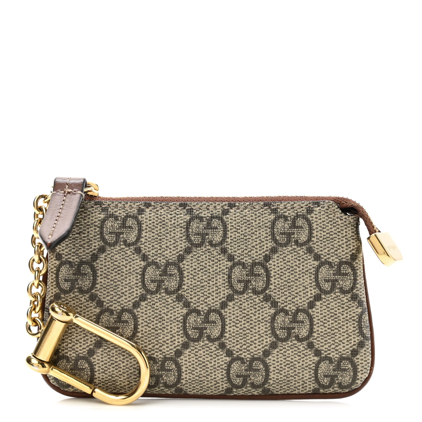 GG Supreme Monogram Key Case Brown