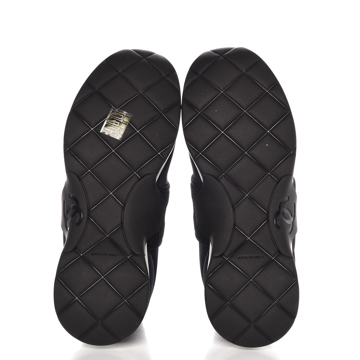 Stretch Fabric CC Sneakers 38 Black