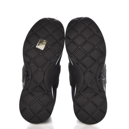 Chanel Stretch Fabric CC Sneakers 38 Black 5 of 8