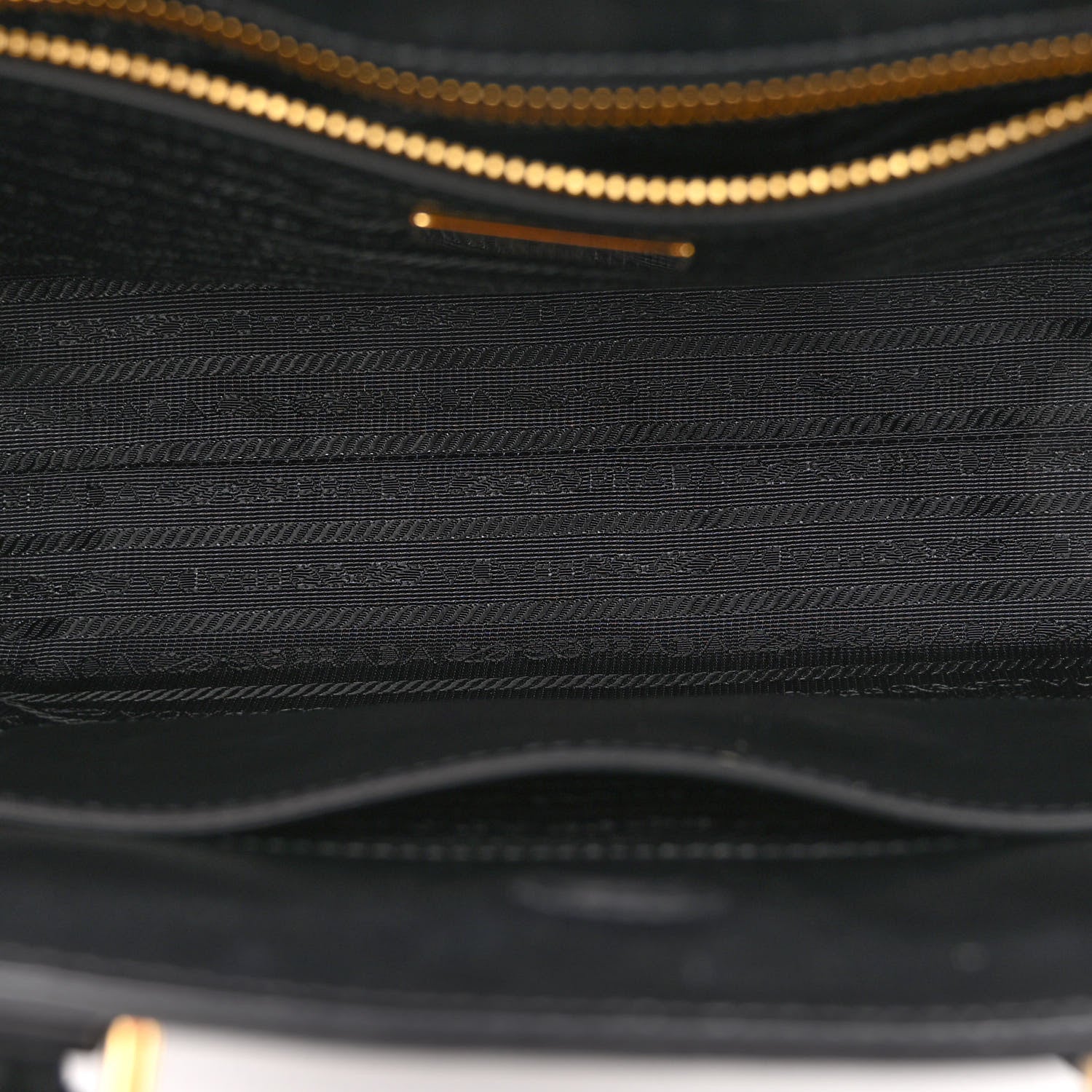 Prada Saffiano Soft Calfskin Small Zippered Tote Black 5 of 9