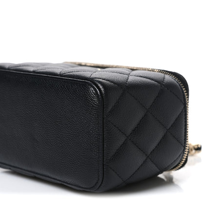 Chanel Caviar Quilted Small Tiny CC Vanity Case With Chain  Black 10 of 11