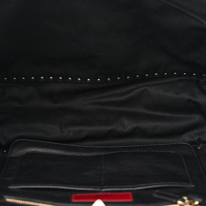 Valentino Garavani Vitello Medium Rockstud Tote Black 5 of 12