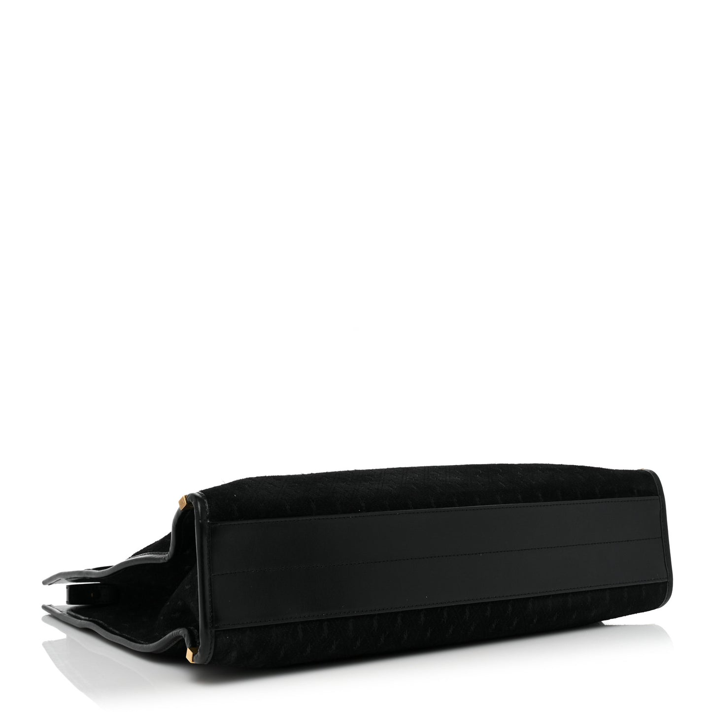 Suede All-Over Monogram Convertible Tote Black